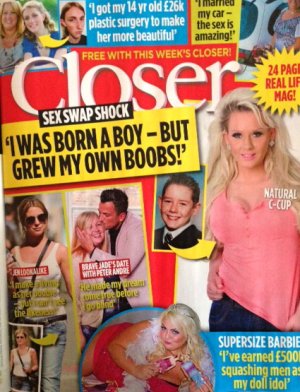 Transgender Cindy Jackson - story in Closer magazine