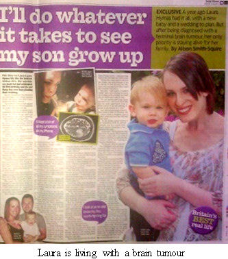Laura Hyams - will do whatever it takes to see son grow up
