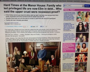 Hard Times at the Manor House, Daily Mail