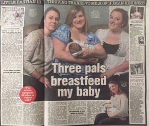 Breastfeeding story in The Sun