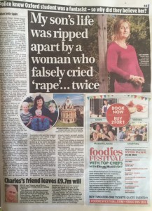 False rape claim story