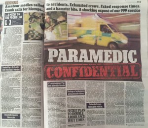 Paramedic story, Mail On Sunday