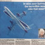 near miss plane story, daily mail