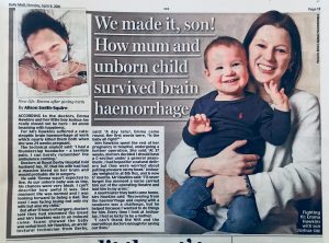 Emma Hawkins, brain bleed, Daily Mail